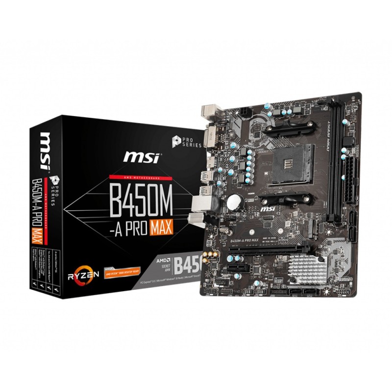 MSI B450M-A PRO MAX scheda madre AMD B450 Socket AM4 micro ATX