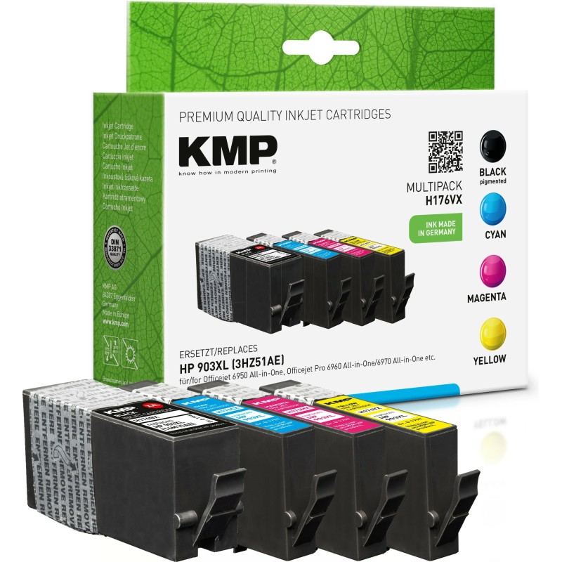 KMP H176VX cartuccia d'inchiostro 4 pz Compatibile Resa extra elevata (super) Nero, Ciano, Magenta, Giallo