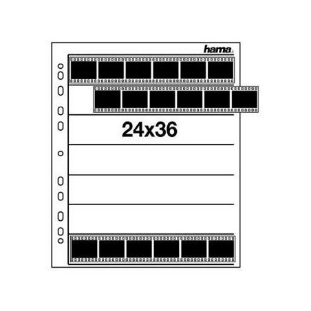 Hama Negative Sleeves, 24 x 36 mm, Glassine matt album fotografico e portalistino 7 fogli