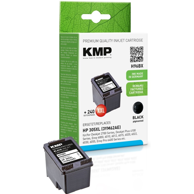KMP Tintenpatronen Schwarz ersetzt HP HP305XL (3YM62AE)