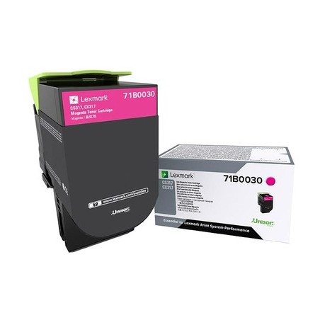 Lexmark 71B0030 cartuccia toner 1 pz Originale Magenta