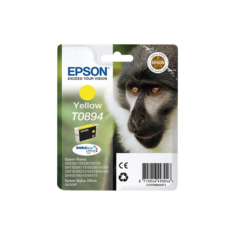 Epson Monkey T0894 ink cartridge 1 pc(s) Original Yellow