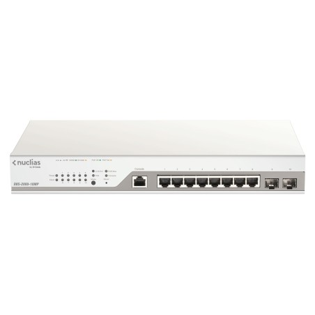 D-Link DBS-2000-10MP switch di rete Gestito L2 Gigabit Ethernet (10 100 1000) Supporto Power over Ethernet (PoE) Grigio