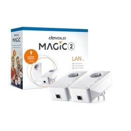 Devolo Magic 2 LAN 2400 Mbit s Collegamento ethernet LAN Bianco 2 pz