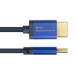 Alcasa 4521-SF005B cavo HDMI 0,5 m HDMI tipo A (Standard) Blu