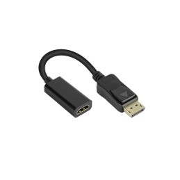 Alcasa DP-AD08 cavo e adattatore video 0,2 m DisplayPort HDMI Nero