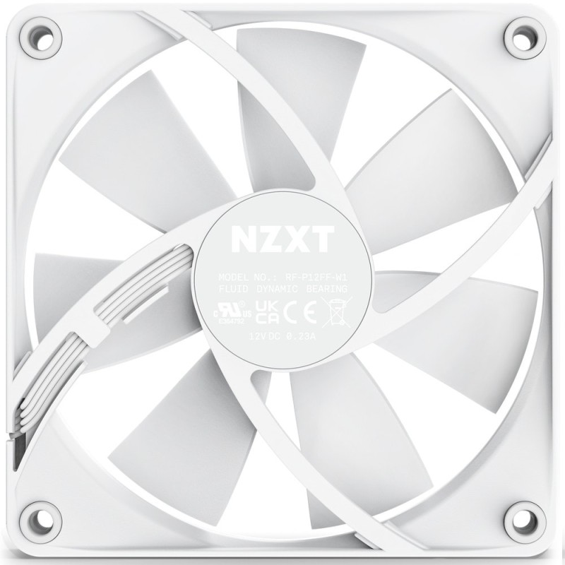 NZXT F120P Case per computer Ventilatore 12 cm Bianco 1 pz