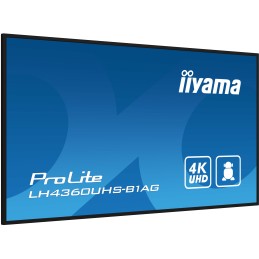 iiyama LH4360UHS-B1AG visualizzatore di messaggi Pannello A digitale 108 cm (42.5") LED Wi-Fi 500 cd m² 4K Ultra HD Nero