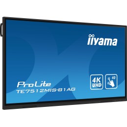 iiyama PROLITE Pannello piatto per segnaletica digitale 190,5 cm (75") Wi-Fi 400 cd m² 4K Ultra HD Nero Touch screen Processore