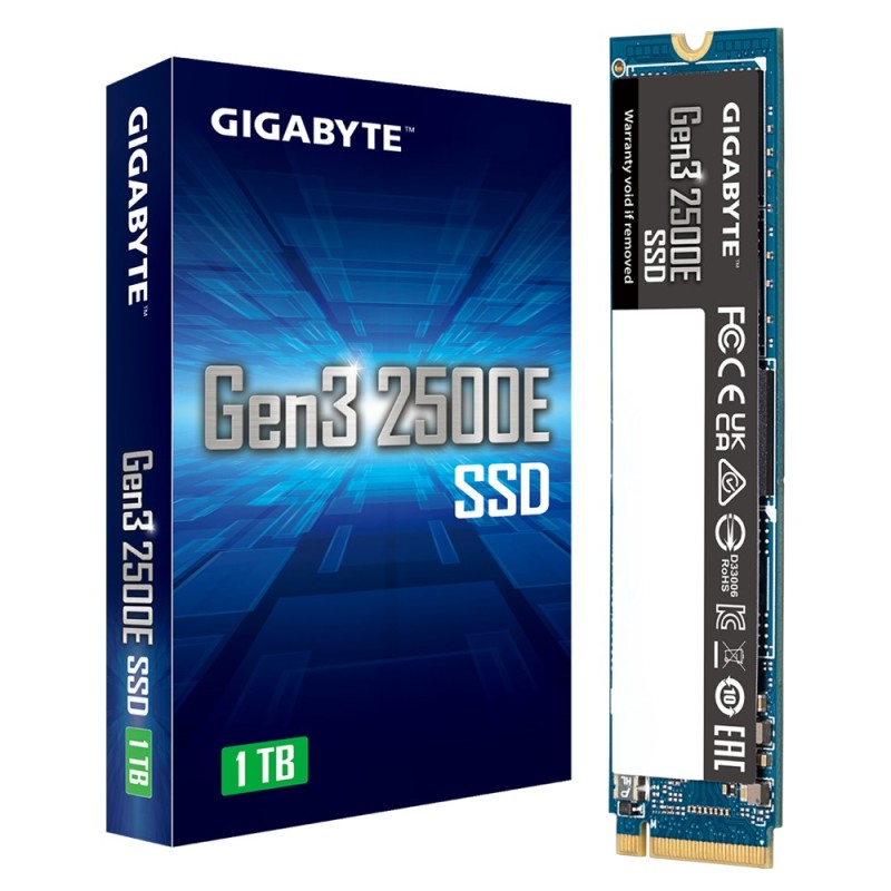 Gigabyte Gen3 2500E SSD 1TB M.2 PCI Express 3.0 3D NAND NVMe