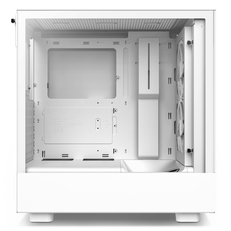 NZXT H5 Elite Midi Tower ATX Gehäuse weiss mit Sichtfenster und RGB, Glasfront