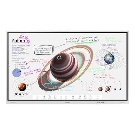 Samsung WM75B lavagna interattiva 190,5 cm (75") 3840 x 2160 Pixel Touch screen Grigio USB   Bluetooth