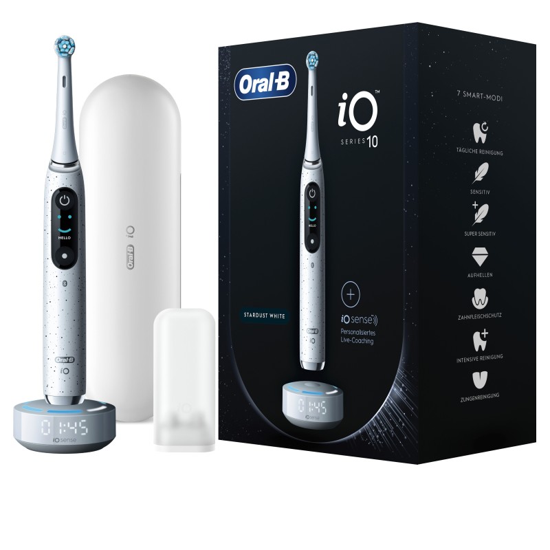 Oral-B iO Series 10 Elektrische Zahnbürste stardust white