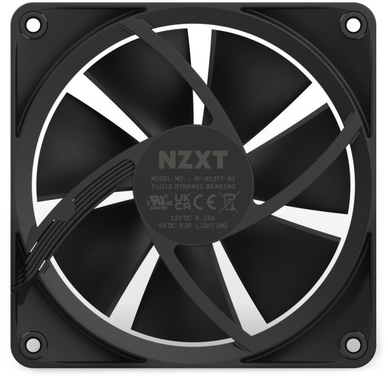 NZXT F120 RGB Gehäuselüfter 120mm Schwarz