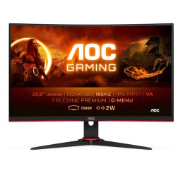 AOC G2 C24G2AE BK Monitor PC 59,9 cm (23.6") 1920 x 1080 Pixel Full HD LED Nero, Rosso