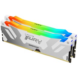 Kingston Technology FURY 64GB 6000MT s DDR5 CL32 DIMM (Kit of 2) Renegade RGB White XMP