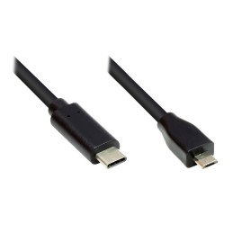 Alcasa GC-M0124 cavo USB 3 m USB tipo-C Micro USB Type-B Nero