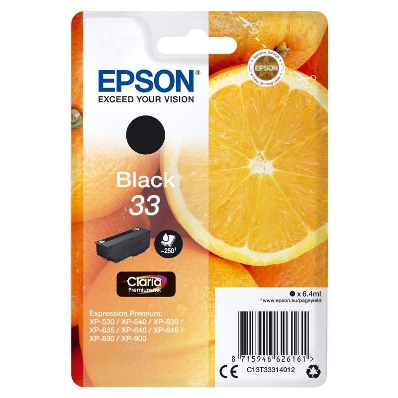 Epson Oranges C13T33314012 ink cartridge 1 pc(s) Original Standard Yield Black