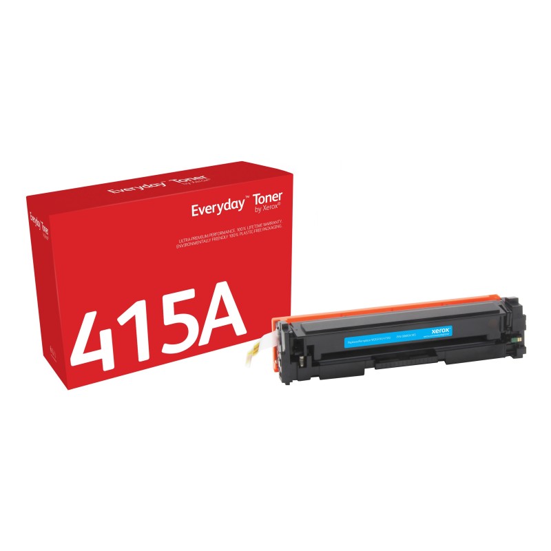 Everyday Toner ™ di Xerox Ciano compatibile con HP 415A (W2031A), Capacità standard Everyday Toner ™ di Xerox Ciano compatibile con HP 415A (W2031A), Capacità standard