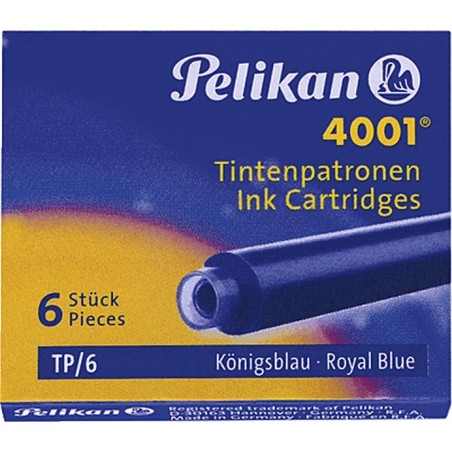 Pelikan TP 6 Blue cartuccia d'inchiostro 6 pz Blu