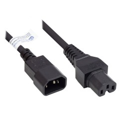 Alcasa P1450-S020 cavo di alimentazione Nero 2 m Accoppiatore C14 Accoppiatore C15