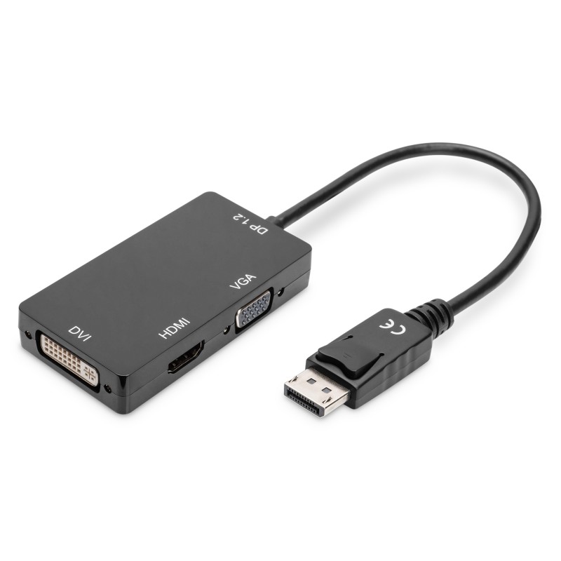 DIGITUS AK-340418-002-S DisplayPort Adapter auf HDMI/DVI/ VGA