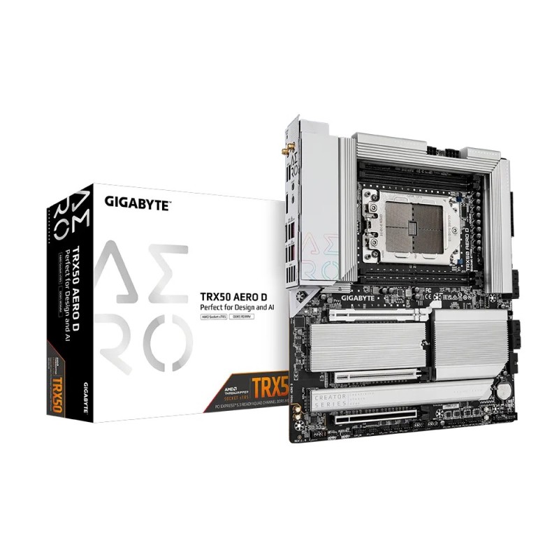 Gigabyte TRX50 AERO D scheda madre AMD TRX50 Socket sTR5 ATX esteso Gigabyte TRX50 AERO D scheda madre AMD TRX50 Socket sTR5 ATX esteso