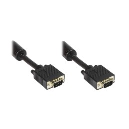 Alcasa 15pin HD, 3m cavo VGA VGA (D-Sub) Nero