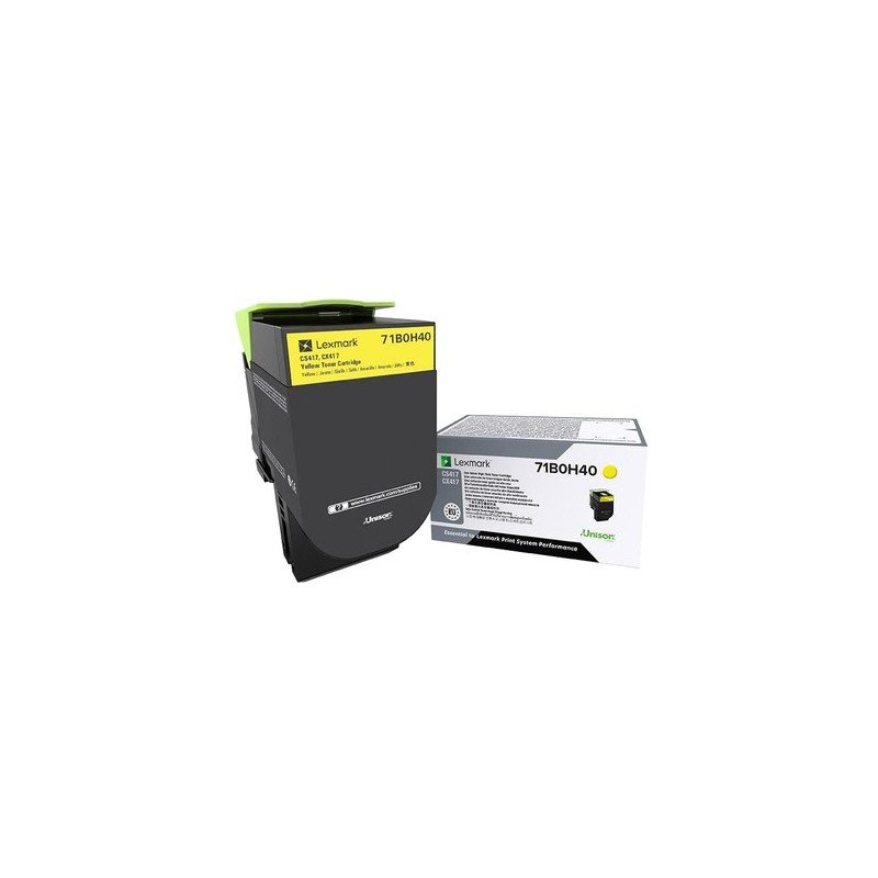 Lexmark 71B0H40 cartuccia toner 1 pz Originale Giallo