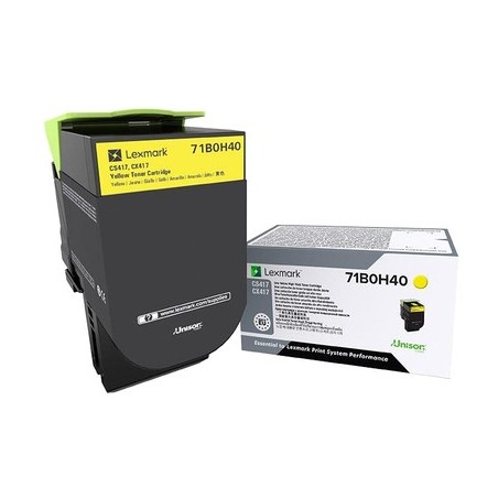 Lexmark 71B0H40 cartuccia toner 1 pz Originale Giallo