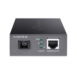 TP-Link TL-FC311B-20 convertitore multimediale di rete 1000 Mbit s Modalità singola Nero