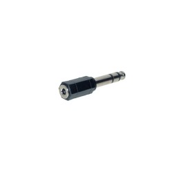 Alcasa AD-3563 adattatore per inversione del genere dei cavi 6.3mm 3.5mm Nero