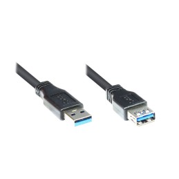 Alcasa 2711-S03 cavo USB 3 m USB 3.2 Gen 1 (3.1 Gen 1) USB A Nero