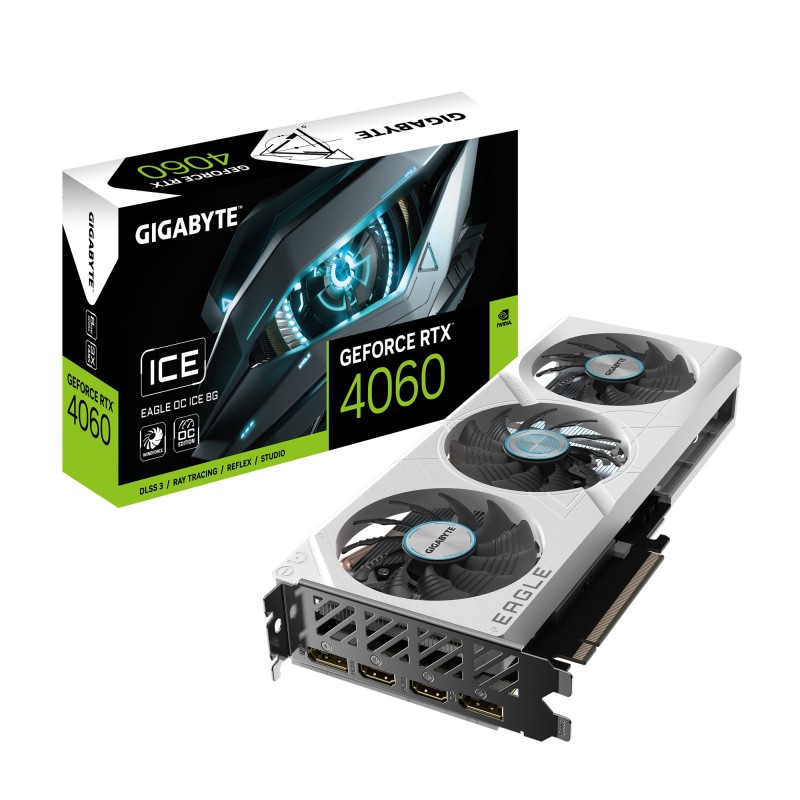 Gigabyte GeForce RTX 4060 EAGLE OC ICE 8G NVIDIA 8 GB GDDR6