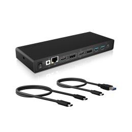 ICY BOX IB-DK2245AC Cablato USB 3.2 Gen 1 (3.1 Gen 1) Type-C Nero