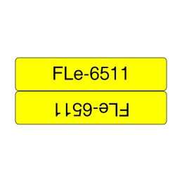 Brother FLE-6511 nastro per etichettatrice Nero su giallo