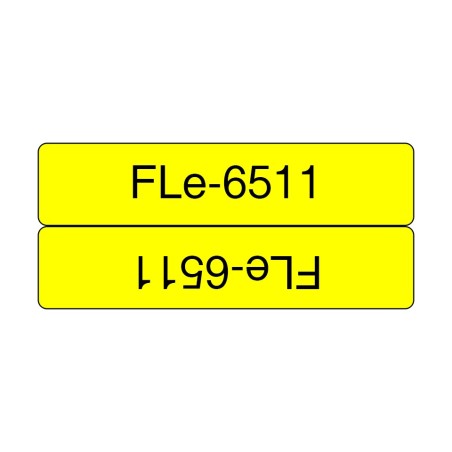 Brother FLE-6511 nastro per etichettatrice Nero su giallo