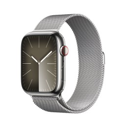 Apple Watch Series 9 45 mm Digitale 396 x 484 Pixel Touch screen 4G Argento Wi-Fi GPS (satellitare)