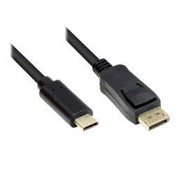 Alcasa GC-M0105 cavo e adattatore video 1 m USB tipo-C DisplayPort Nero