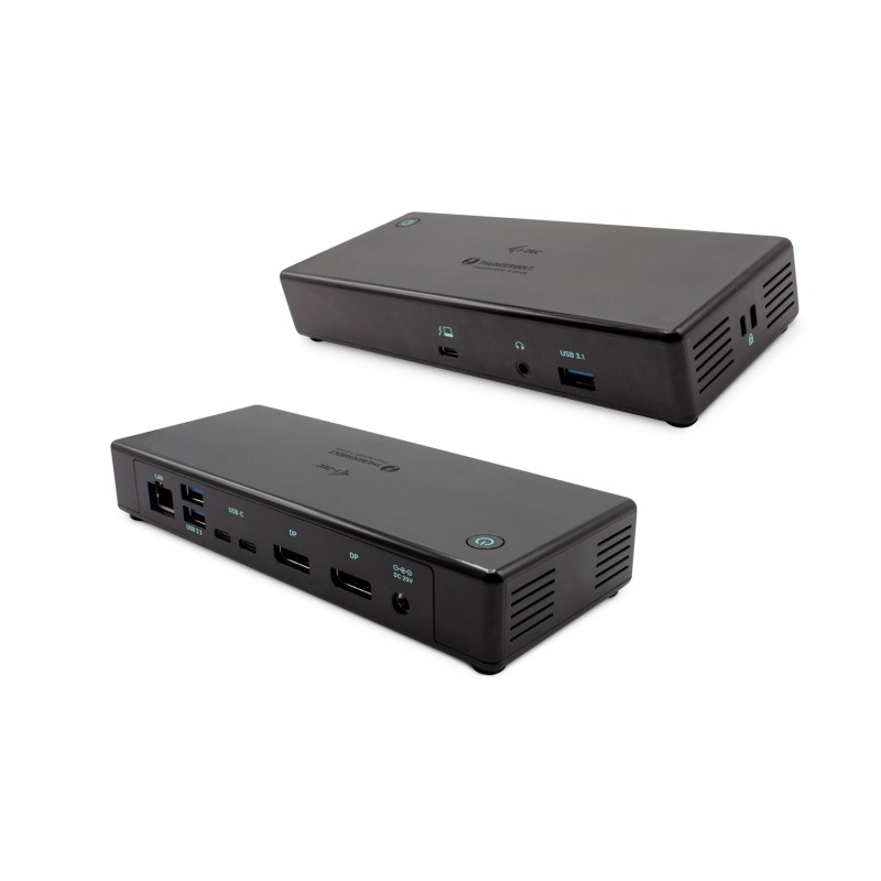 i-tec TB3CDUALDPDOCKPD Tür Replikator und Laptop-Dockingstation Thunderbolt 3 Black - QWERTZ TASTIERA