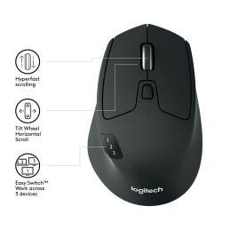 Logitech M720 mouse Mano destra RF senza fili + Bluetooth Ottico 1000 DPI