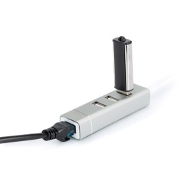 Digitus Hub USB 2.0 3 porte e adattatore LAN Fast Ethernet con connettore Type-C™