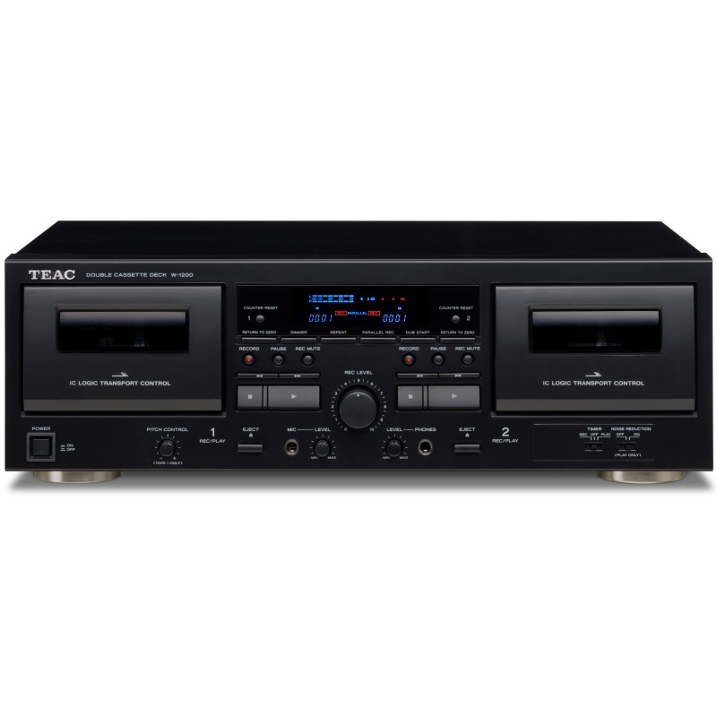 TEAC W-1200 Doppel-Kassettendeck USB-Ausgang schwarz