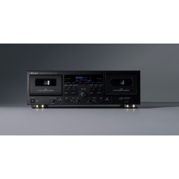 TEAC W-1200 Piano cassetta 2 console Nero