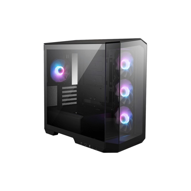 MSI MAG Pano M100R PZ MINI Tower Gaming Gehäuse, Echtglas Seitenfenster, Schwarz