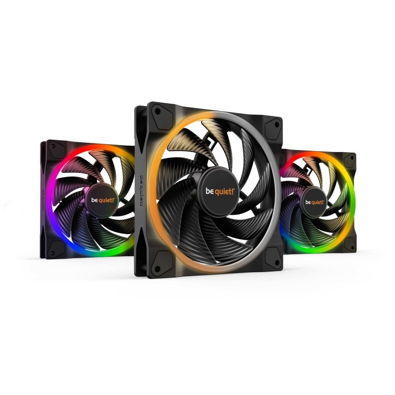 be quiet! Light Wings | 140mm PWM Triple Pack high-speed Case per computer Ventilatore 14 cm Nero 3 pz