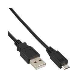 InLine Cavo USB 2.0 Micro, A maschio   Micro B maschio, nero, 1m