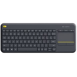 Logitech K400 Plus Tv tastiera RF Wireless QWERTZ Tedesco Nero