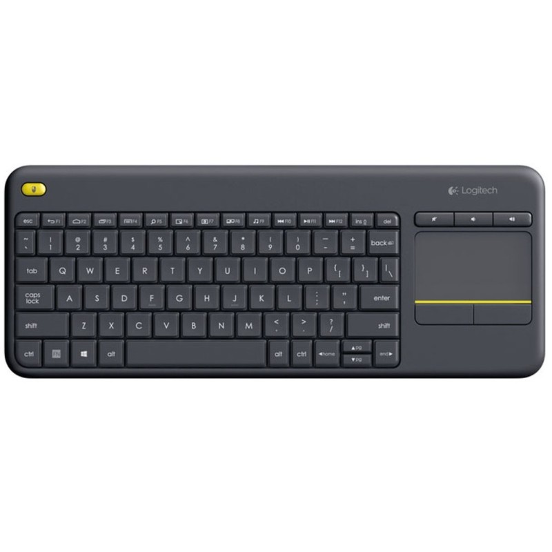 Logitech K400 Plus Tv tastiera RF Wireless QWERTZ Tedesco Nero