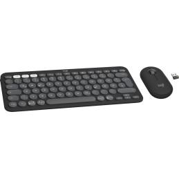 Logitech Pebble 2 Combo tastiera Mouse incluso RF senza fili + Bluetooth QWERTZ Tedesco Grafite